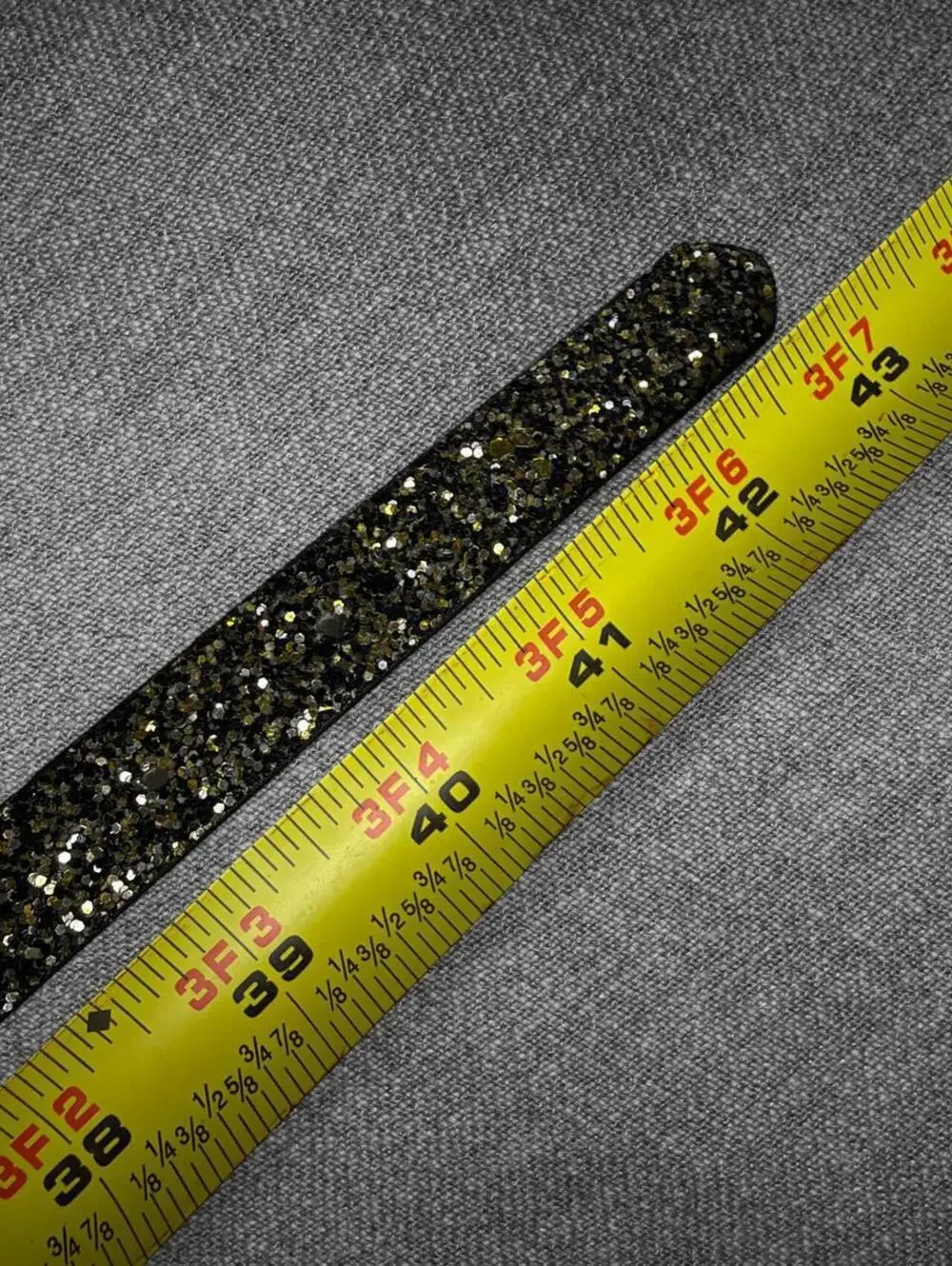 Black Gold Glitter Belt Antique Gold Buckle Size L